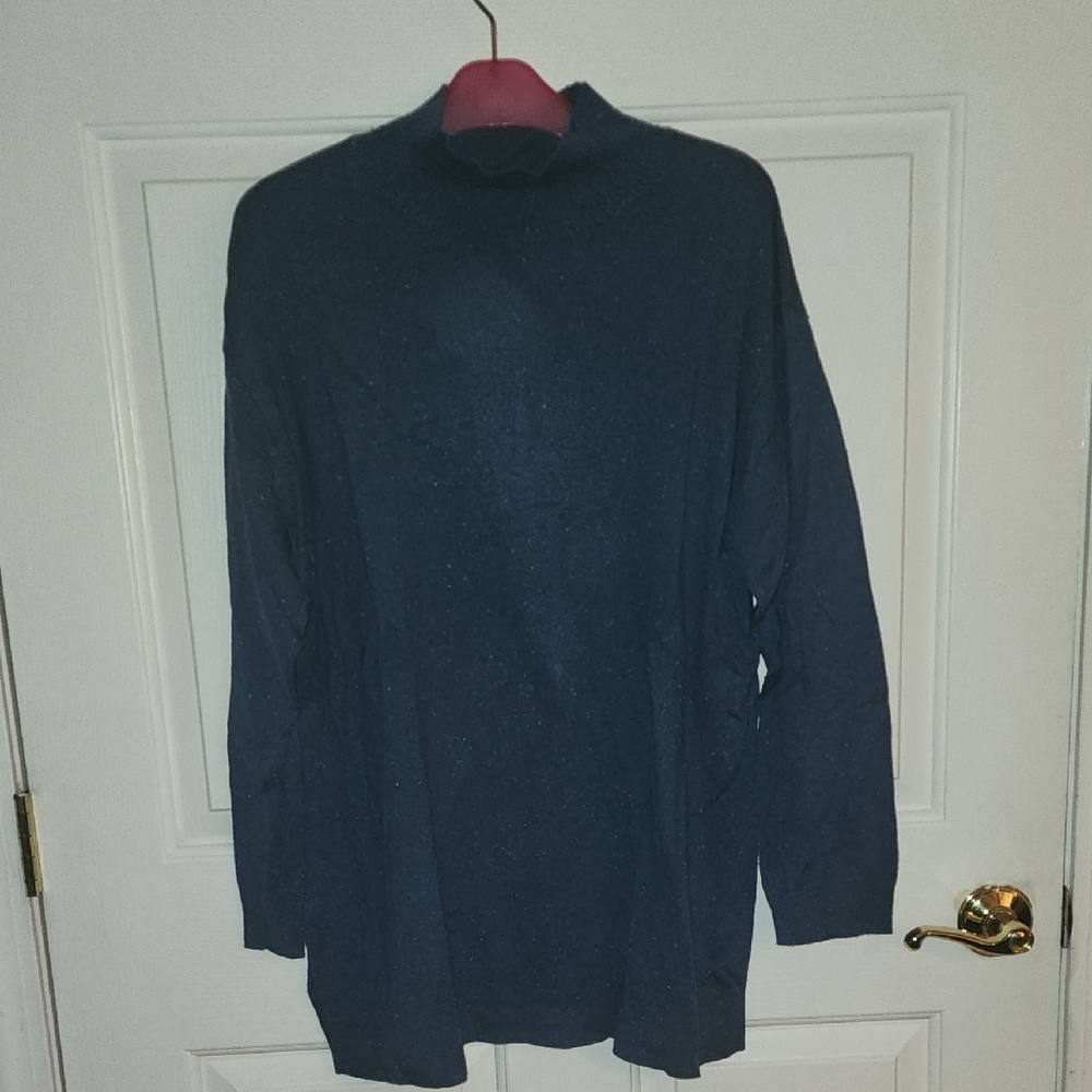 J. Jill Women's Navy Turtleneck Sweater